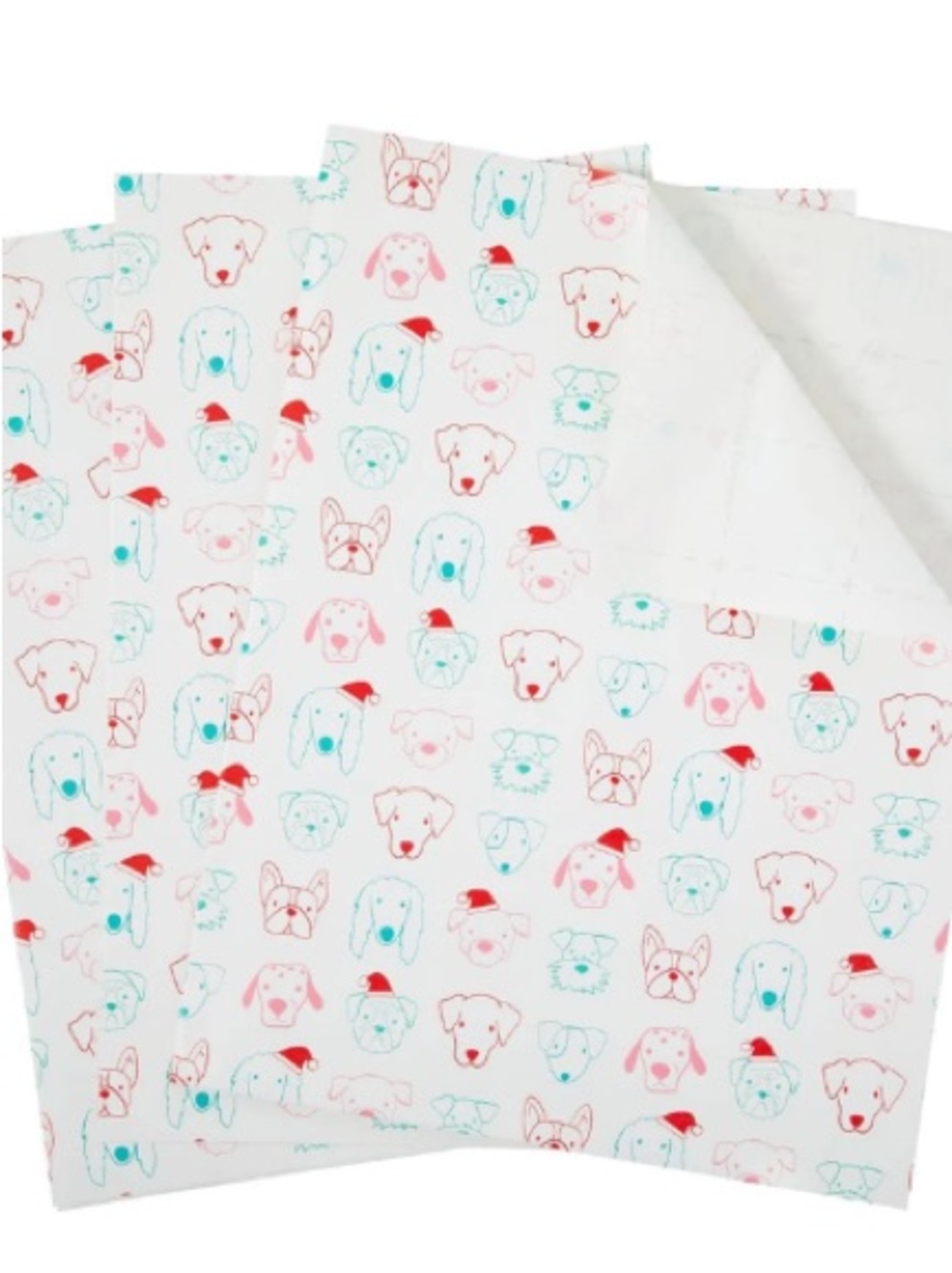 Wrapping Paper Sheet - Woofy Cheer Holiday 3pk